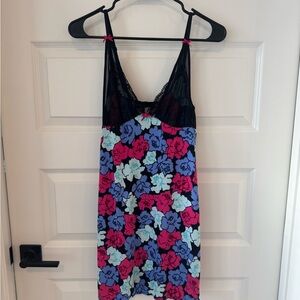 Betsy Johnson Floral Lace Trim Nightgown
